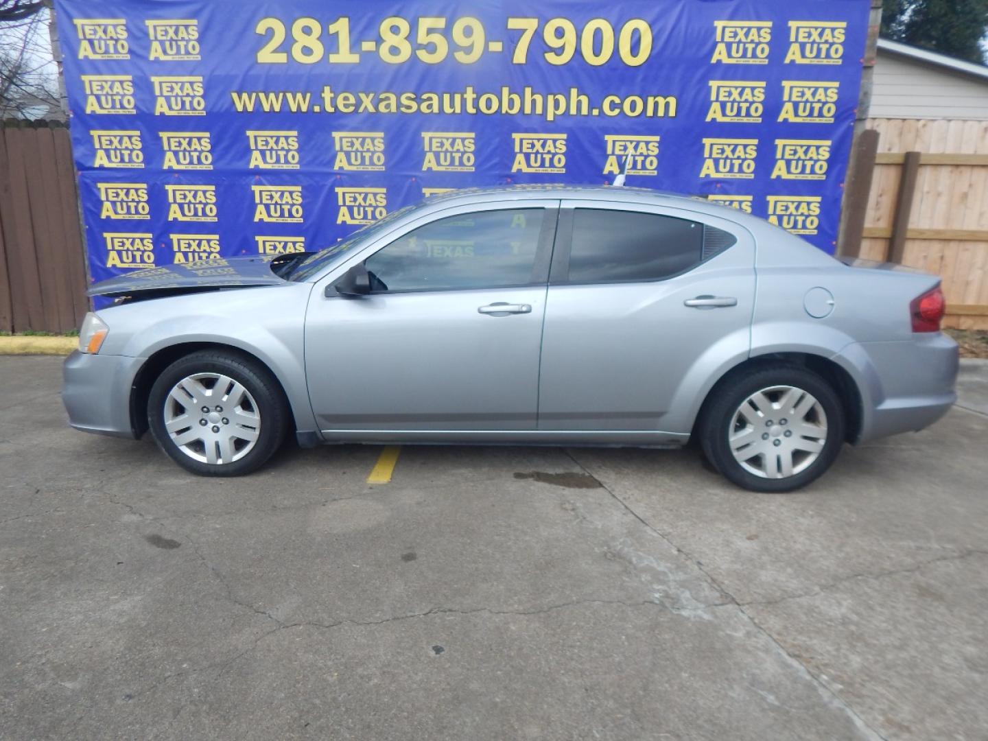 2014 SILVER DODGE AVENGER SE (1C3CDZABXEN) with an 2.4L L4 DOHC 16V engine, 4-SPEED AUTOMATIC transmission, located at 16710 Clay Rd., Houston, TX, 77084, (281) 859-7900, 0.000000, 0.000000 - Low Donw. Low Payments. - Photo#0