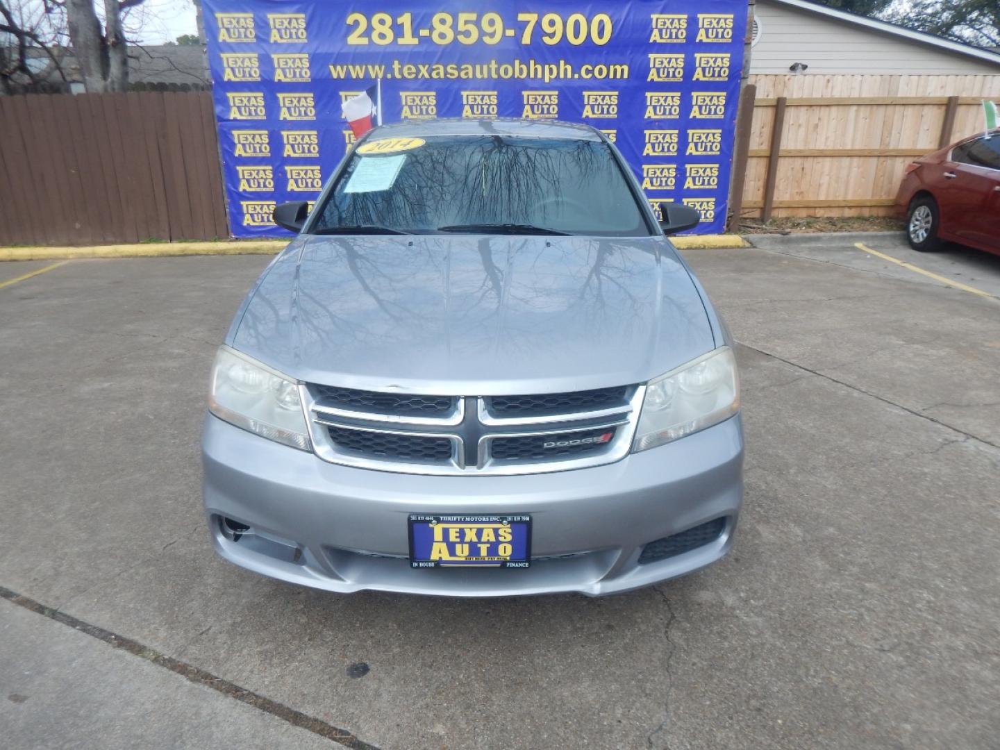 2014 SILVER DODGE AVENGER SE (1C3CDZABXEN) with an 2.4L L4 DOHC 16V engine, 4-SPEED AUTOMATIC transmission, located at 16710 Clay Rd., Houston, TX, 77084, (281) 859-7900, 0.000000, 0.000000 - Low Donw. Low Payments. - Photo#1