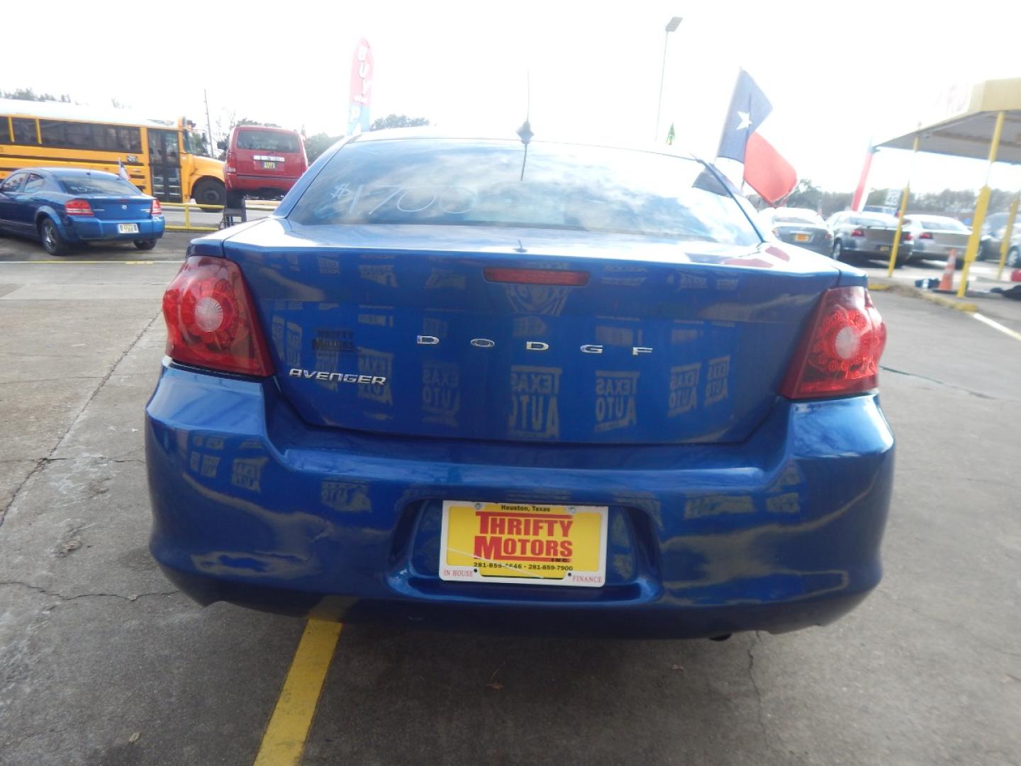 2014 BLUE Dodge Avenger SE (1C3CDZAB8EN) with an 2.4L L4 DOHC 16V engine, 4-Speed Automatic transmission, located at 16710 Clay Rd., Houston, TX, 77084, (281) 859-7900, 0.000000, 0.000000 - Low Donw. Low Payments. - Photo#2