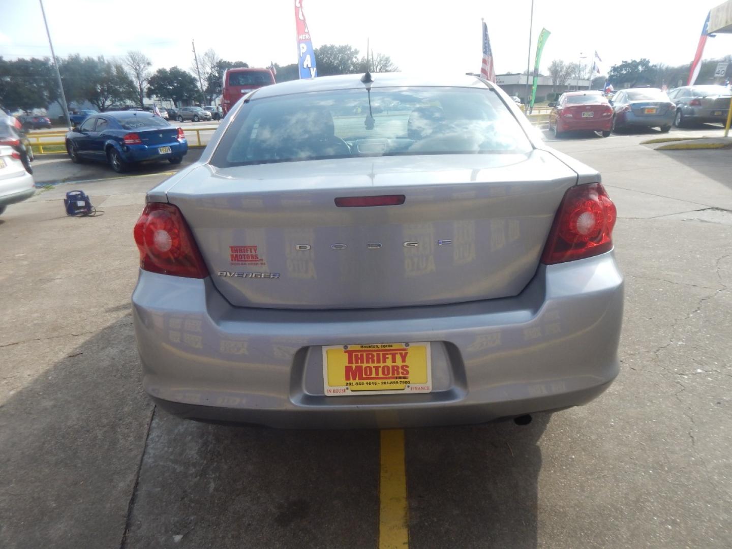 2013 SILVER Dodge Avenger Base (1C3CDZAB8DN) with an 2.4L L4 DOHC 16V engine, 4-Speed Automatic transmission, located at 16710 Clay Rd., Houston, TX, 77084, (281) 859-7900, 0.000000, 0.000000 - Low Donw. Low Payments. - Photo#5