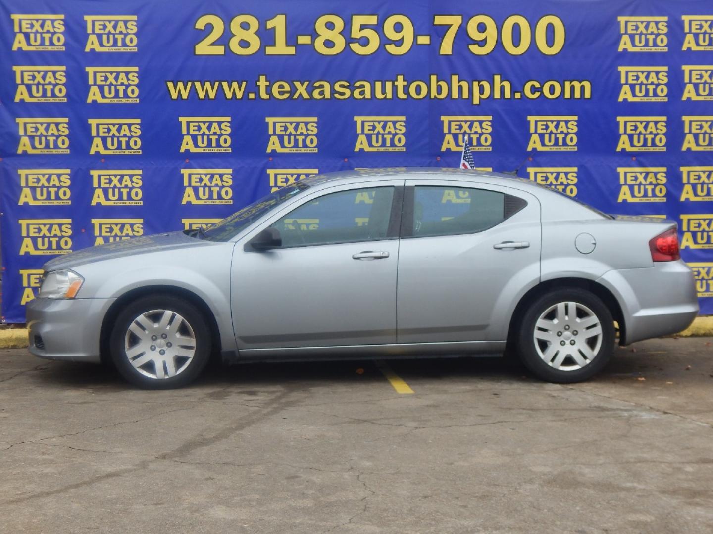 2013 Dodge Avenger Base (1C3CDZAB7DN) with an 2.4L L4 DOHC 16V engine, 4-Speed Automatic transmission, located at 16710 Clay Rd., Houston, TX, 77084, (281) 859-7900, 0.000000, 0.000000 - Low Donw. Low Payments. - Photo#0