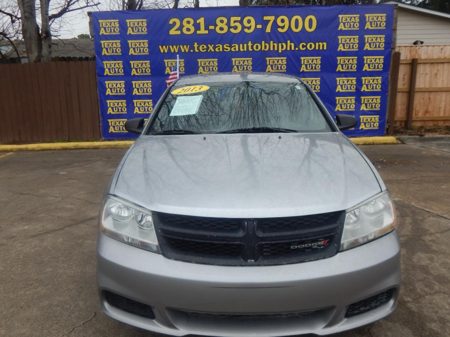 2013 Dodge Avenger Base (1C3CDZAB7DN) with an 2.4L L4 DOHC 16V engine, 4-Speed Automatic transmission, located at 16710 Clay Rd., Houston, TX, 77084, (281) 859-7900, 0.000000, 0.000000 - Low Donw. Low Payments. - Photo#1