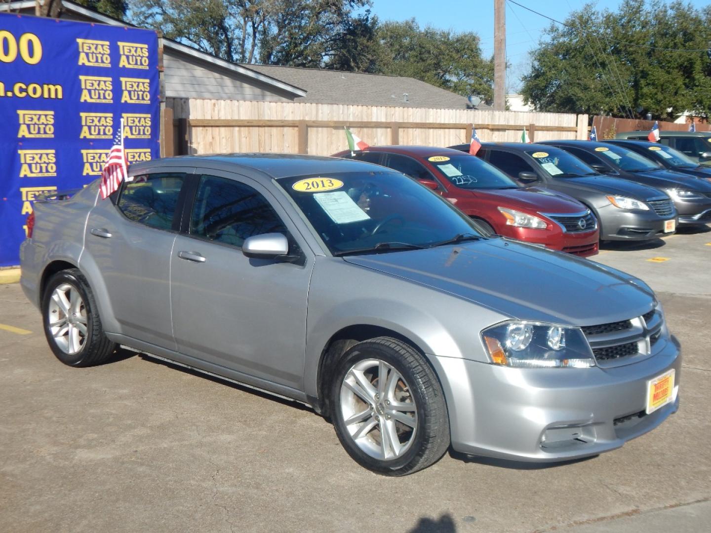 2013 SILVER Dodge Avenger SXT (1C3CDZCB1DN) with an 2.4L L4 DOHC 16V engine, 6-Speed Automatic transmission, located at 16710 Clay Rd., Houston, TX, 77084, (281) 859-7900, 0.000000, 0.000000 - Low Donw. Low Payments. - Photo#3