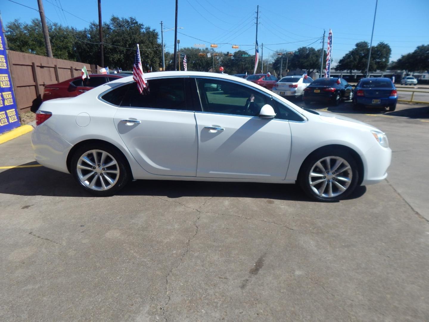 2013 WHITE Buick Verano Base (1G4PP5SK3D4) with an 2.4L L4 DOHC 16V FFV engine, 6-Speed Automatic transmission, located at 16710 Clay Rd., Houston, TX, 77084, (281) 859-7900, 0.000000, 0.000000 - Low Donw. Low Payments. - Photo#4