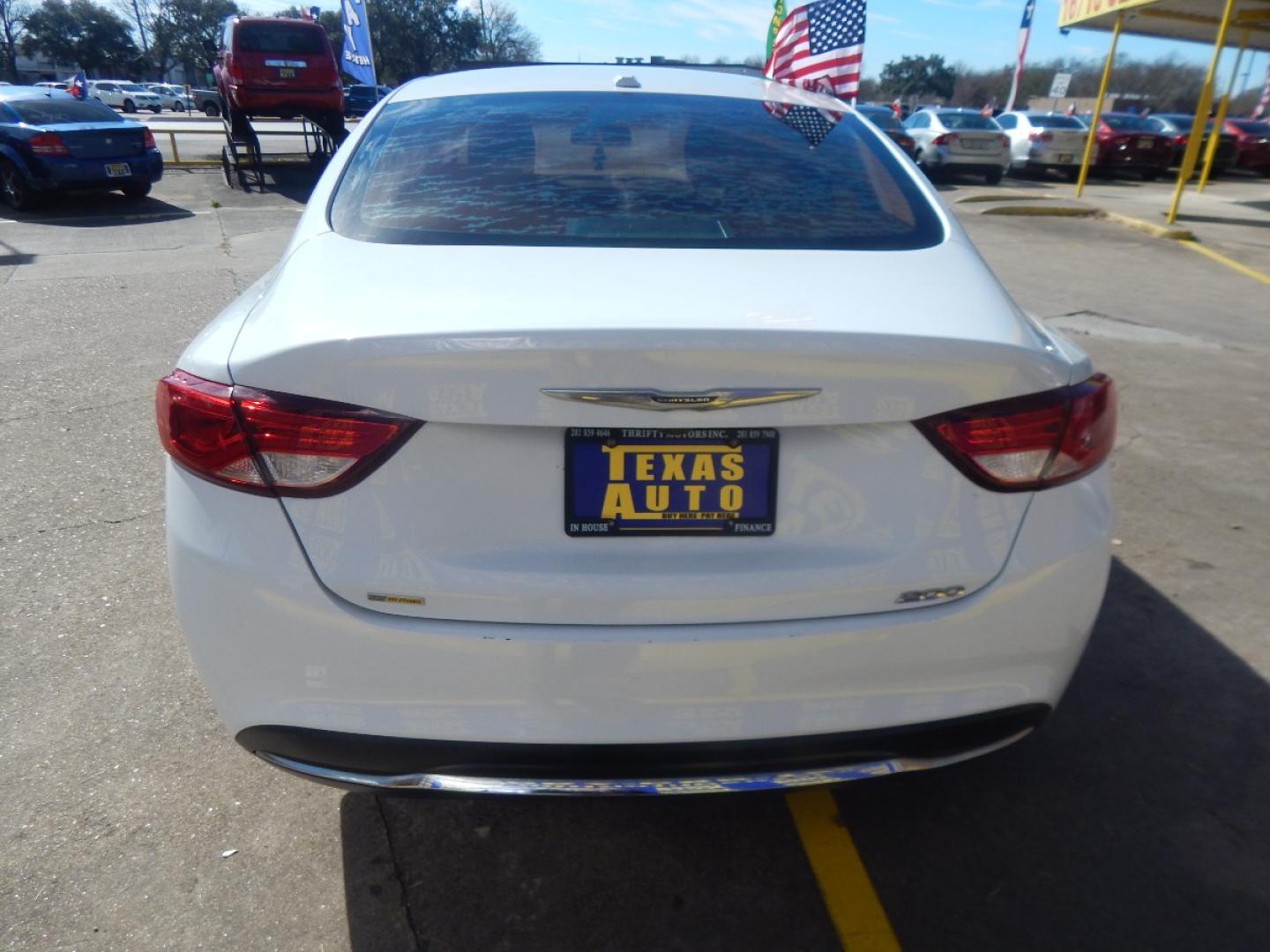 2016 WHITE Chrysler 200 Limited (1C3CCCAB7GN) with an 2.4L L4 DOHC 16V engine, 9A transmission, located at 16710 Clay Rd., Houston, TX, 77084, (281) 859-7900, 0.000000, 0.000000 - Low Down. Low Payments. - Photo#5