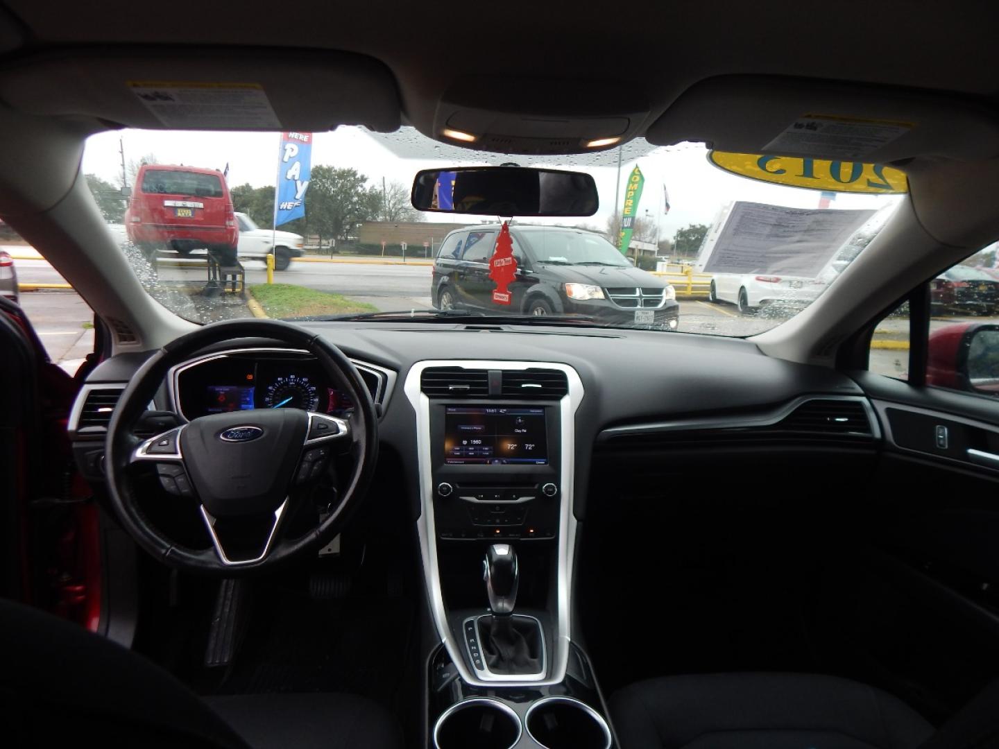 2013 RED Ford Fusion SE (3FA6P0HR6DR) with an 1.6L L4 DOHC 16V engine, located at 16710 Clay Rd., Houston, TX, 77084, (281) 859-7900, 0.000000, 0.000000 - Low Donw. Low Payments. - Photo#8