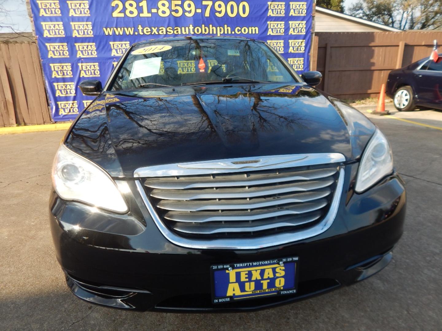 2014 BLACK Chrysler 200 LX (1C3CCBAB0EN) with an 2.4L L4 DOHC 16V engine, 6-Speed Automatic transmission, located at 16710 Clay Rd., Houston, TX, 77084, (281) 859-7900, 0.000000, 0.000000 - Low Down. Low Payments. - Photo#2