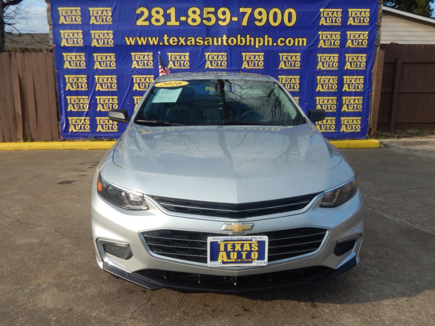 2016 SILVER Chevrolet Malibu LS (1G1ZB5ST2GF) with an 1.5L L4 DOHC 16V engine, 6A transmission, located at 16710 Clay Rd., Houston, TX, 77084, (281) 859-7900, 0.000000, 0.000000 - Low Down. Low Payments. - Photo#1