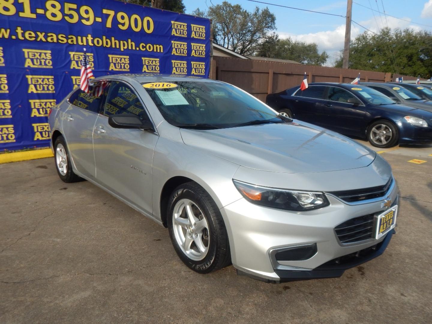 2016 SILVER Chevrolet Malibu LS (1G1ZB5ST2GF) with an 1.5L L4 DOHC 16V engine, 6A transmission, located at 16710 Clay Rd., Houston, TX, 77084, (281) 859-7900, 0.000000, 0.000000 - Low Down. Low Payments. - Photo#3