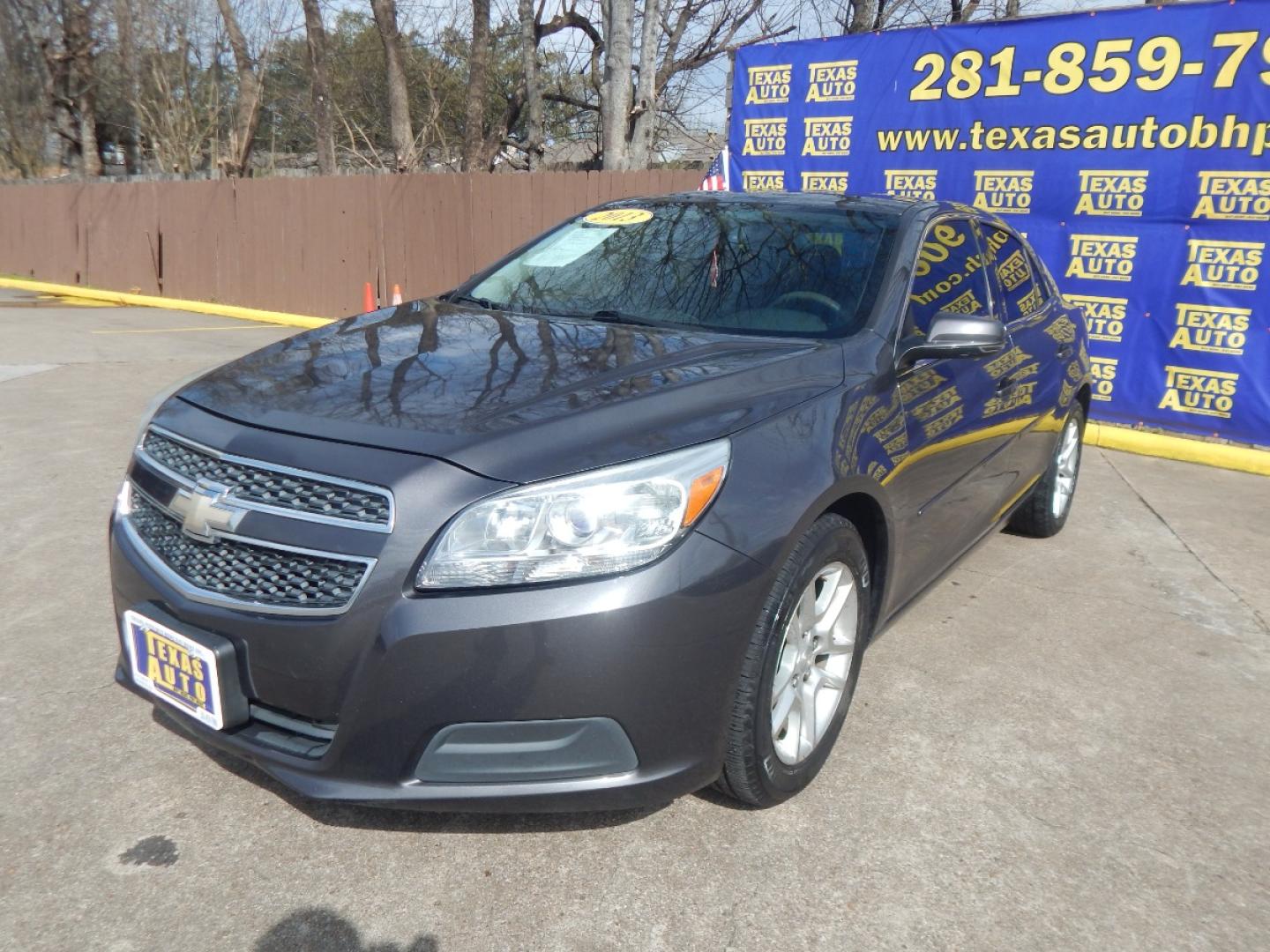 2013 SILVER Chevrolet Malibu 1LT (1G11C5SA1DF) with an 2.5L L4 DOHC 16V engine, 6-Speed Automatic transmission, located at 16710 Clay Rd., Houston, TX, 77084, (281) 859-7900, 0.000000, 0.000000 - Low Down. Low Payments. - Photo#2