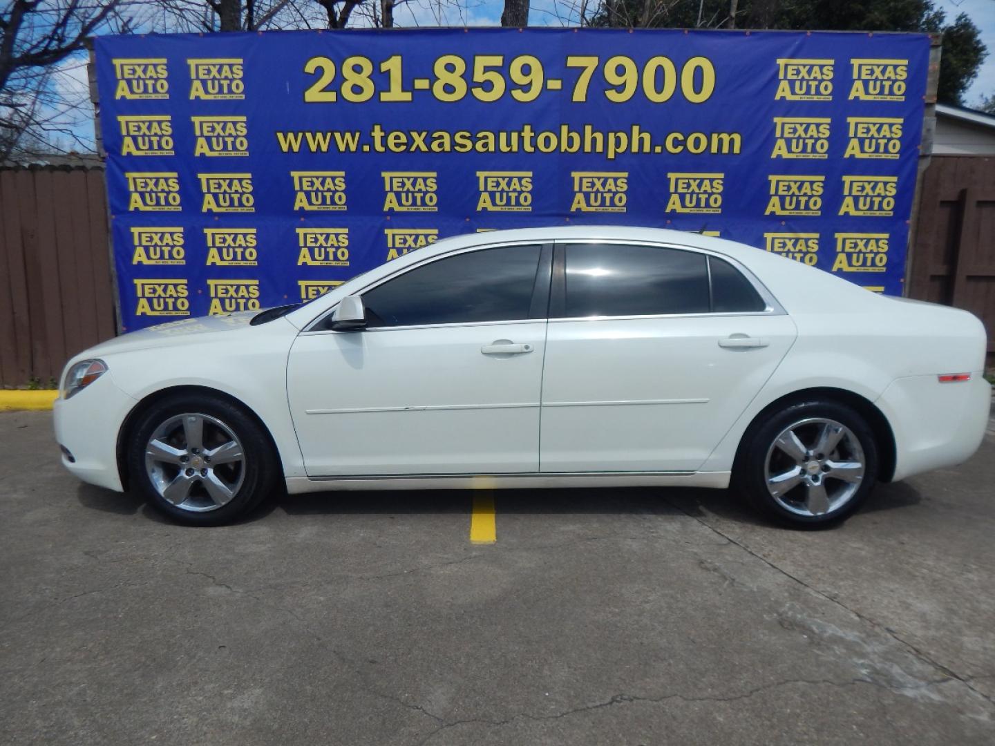 2011 WHITE Chevrolet Malibu 2LT (1G1ZD5E15BF) with an 2.4L L4 DOHC 16V engine, 4-Speed Automatic transmission, located at 16710 Clay Rd., Houston, TX, 77084, (281) 859-7900, 0.000000, 0.000000 - Low Down. Low Payments. - Photo#0