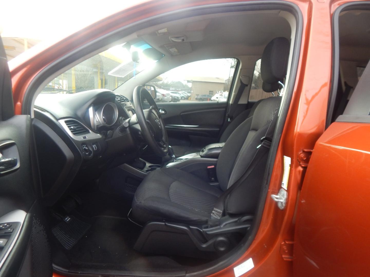 2014 ORANGE DODGE JOURNEY SE (3C4PDCAB7ET) with an 2.4L L4 DOHC 16V engine, 4-SPEED AUTOMATIC transmission, located at 16710 Clay Rd., Houston, TX, 77084, (281) 859-7900, 0.000000, 0.000000 - Low Donw. Low Payments. - Photo#6