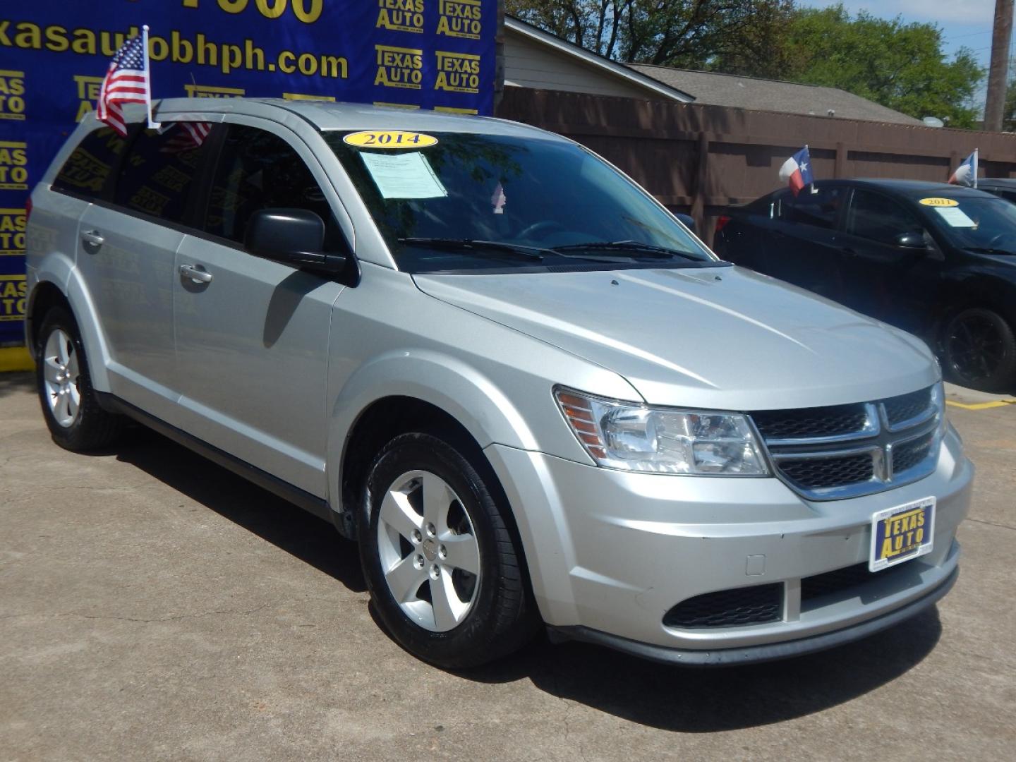 2014 GRAY Dodge Journey SE (3C4PDCAB4ET) with an 2.4L L4 DOHC 16V engine, 4-Speed Automatic transmission, located at 16710 Clay Rd., Houston, TX, 77084, (281) 859-7900, 0.000000, 0.000000 - Low Down. Low Payments. - Photo#3