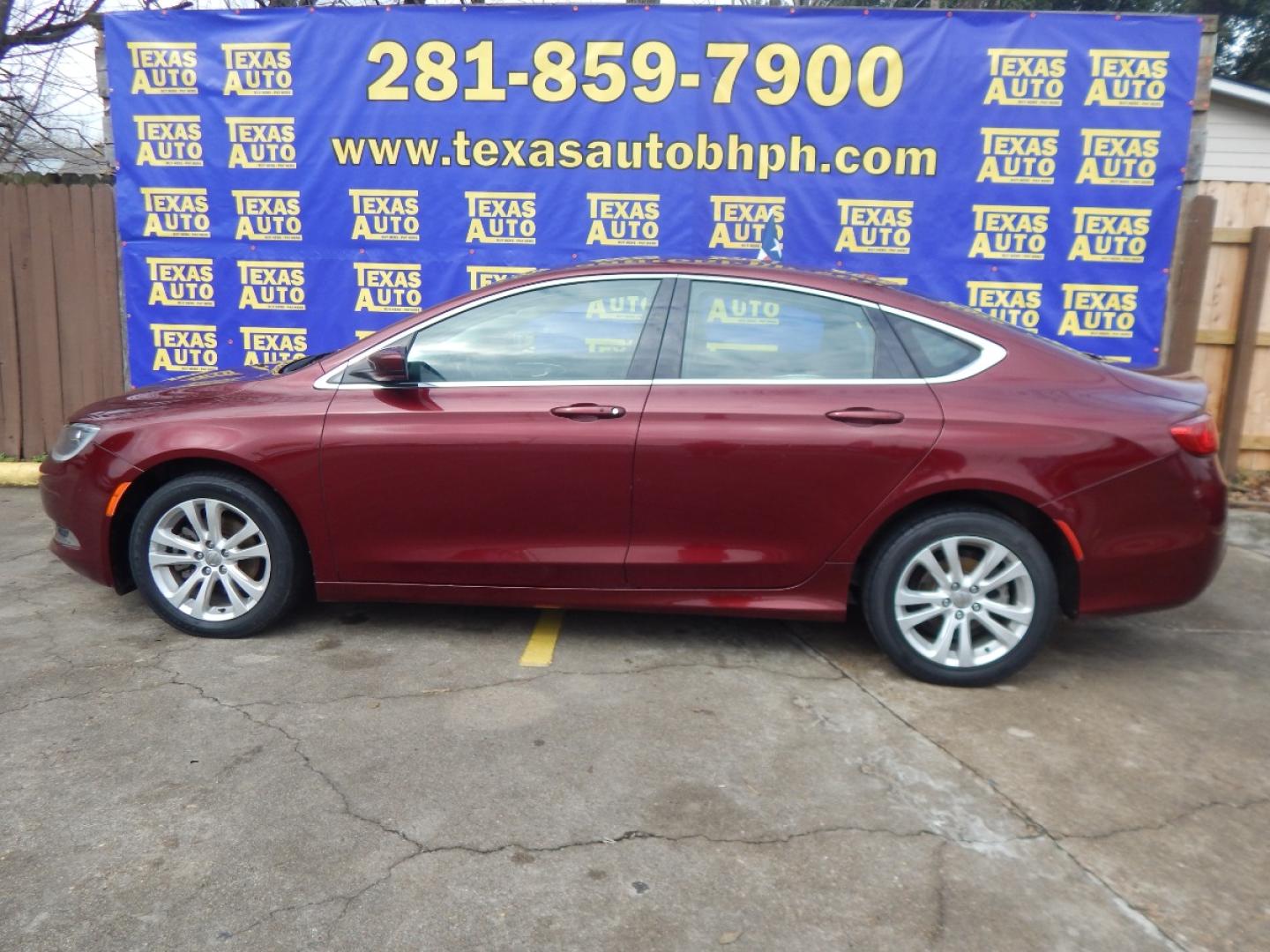 2016 RED CHRYSLER 200 Limited (1C3CCCAB2GN) with an 2.4L L4 DOHC 16V engine, 9-SPEED AUTOMATIC transmission, located at 16710 Clay Rd., Houston, TX, 77084, (281) 859-7900, 0.000000, 0.000000 - Low Donw. Low Payments. - Photo#0