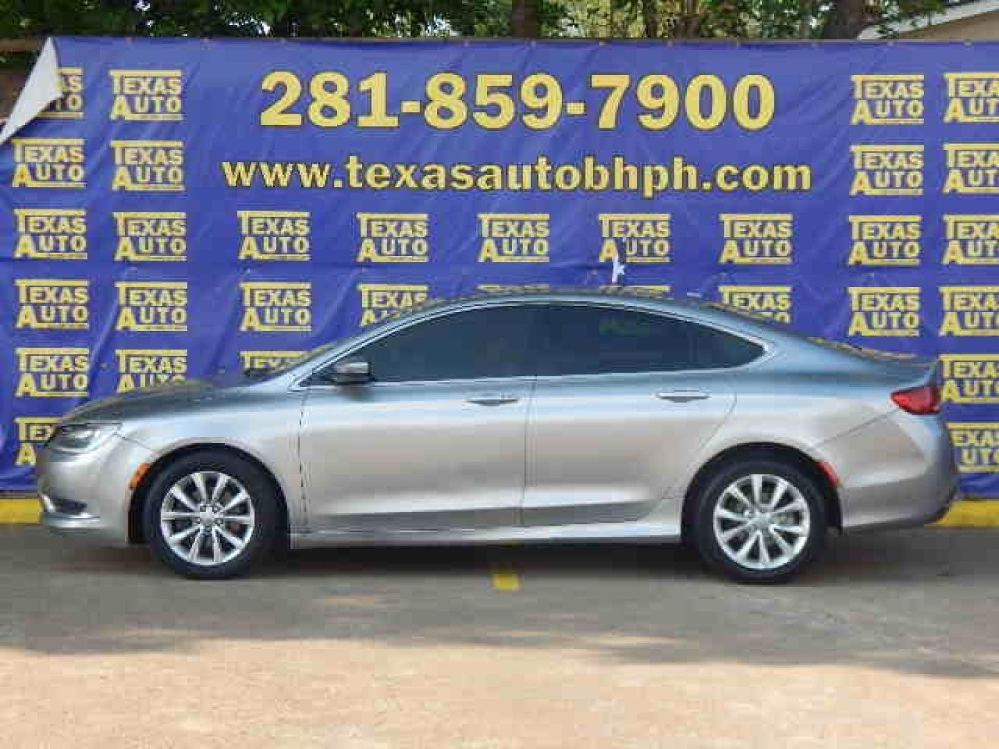 2015 GRAY Chrysler 200 C (1C3CCCCB4FN) with an 2.4L L4 DOHC 16V engine, 9-Speed Automatic transmission, located at 16710 Clay Rd., Houston, TX, 77084, (281) 859-7900, 0.000000, 0.000000 - Low Down. Low Payments. - Photo#0