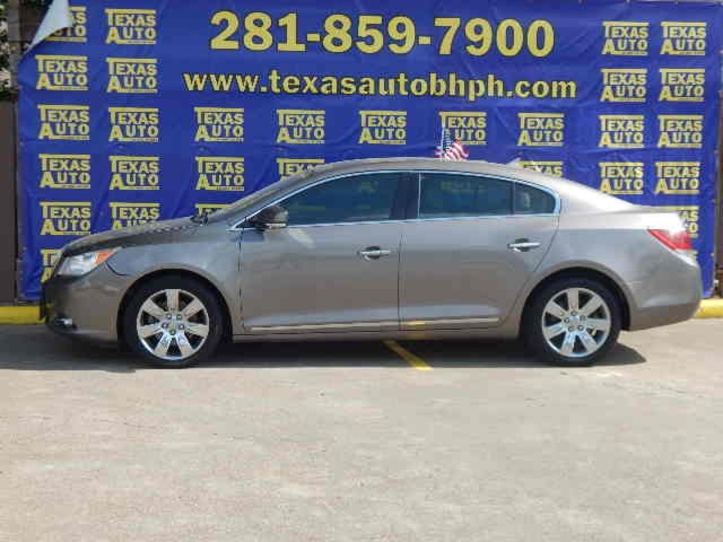 2010 GOLD Buick LaCrosse CXS (1G4GE5EV4AF) with an 3.6L V6 DOHC 24V engine, 6-Speed Automatic Overdrive transmission, located at 16710 Clay Rd., Houston, TX, 77084, (281) 859-7900, 0.000000, 0.000000 - Low Down. Low Payments. - Photo#0