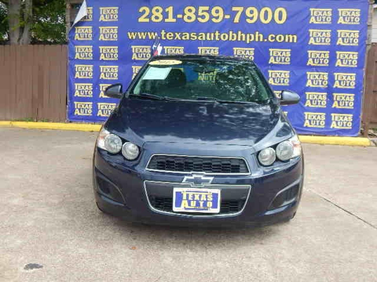 2015 BLUE Chevrolet Sonic LS Auto Sedan (1G1JA5SH4F4) with an 1.8L L4 DOHC 24V engine, 6-Speed Automatic transmission, located at 16710 Clay Rd., Houston, TX, 77084, (281) 859-7900, 0.000000, 0.000000 - Low Down. Low Payments. - Photo#1