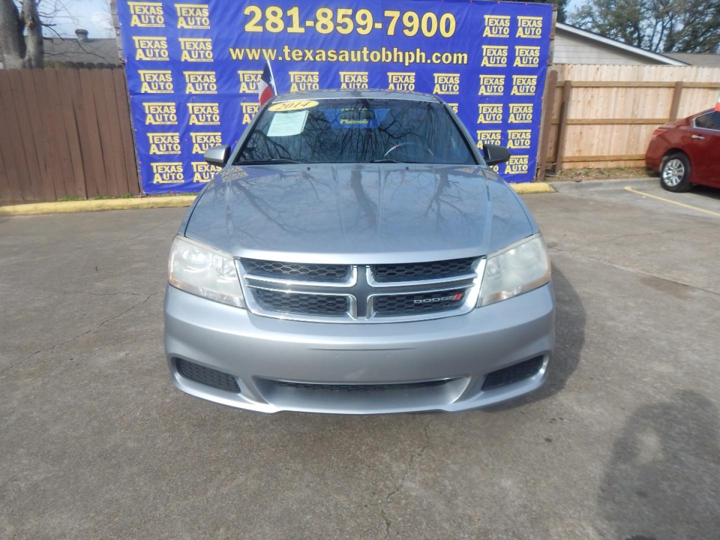 2014 SILVER DODGE AVENGER SE (1C3CDZAB9EN) with an 2.4L L4 DOHC 16V engine, 4-SPEED AUTOMATIC transmission, located at 16710 Clay Rd., Houston, TX, 77084, (281) 859-7900, 0.000000, 0.000000 - Low Donw. Low Payments. - Photo#2