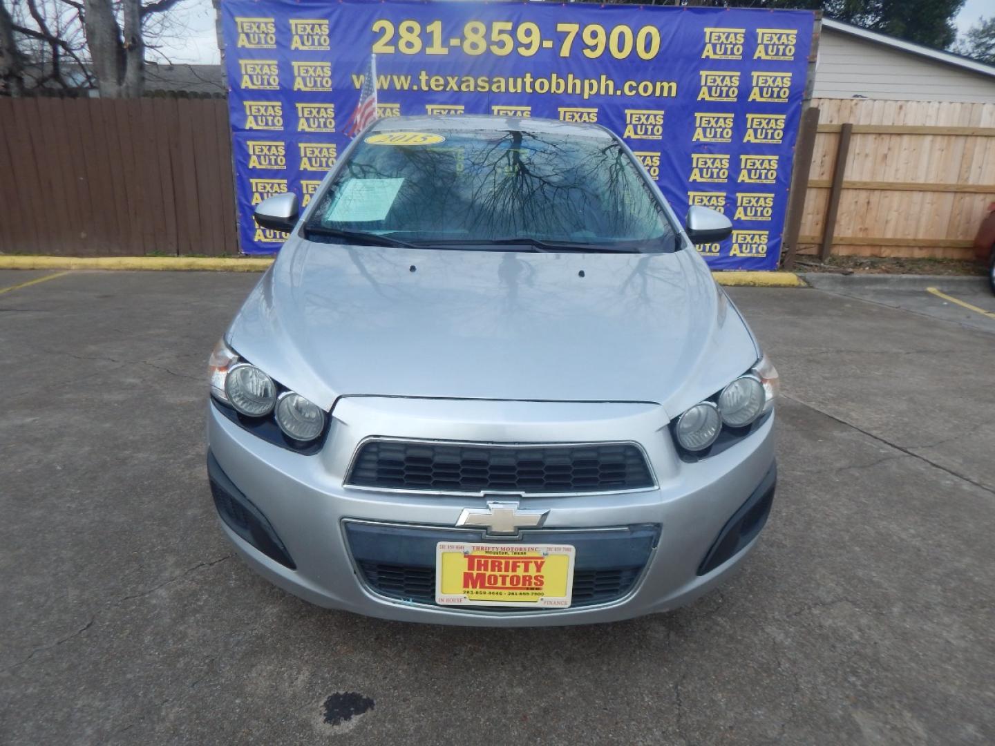 2015 GRAY CHEVROLET SONIC LS Auto Sedan (1G1JA5SH6F4) with an 1.8L L4 DOHC 24V engine, 6-SPEED AUTOMATIC transmission, located at 16710 Clay Rd., Houston, TX, 77084, (281) 859-7900, 0.000000, 0.000000 - Low Donw. Low Payments. - Photo#1