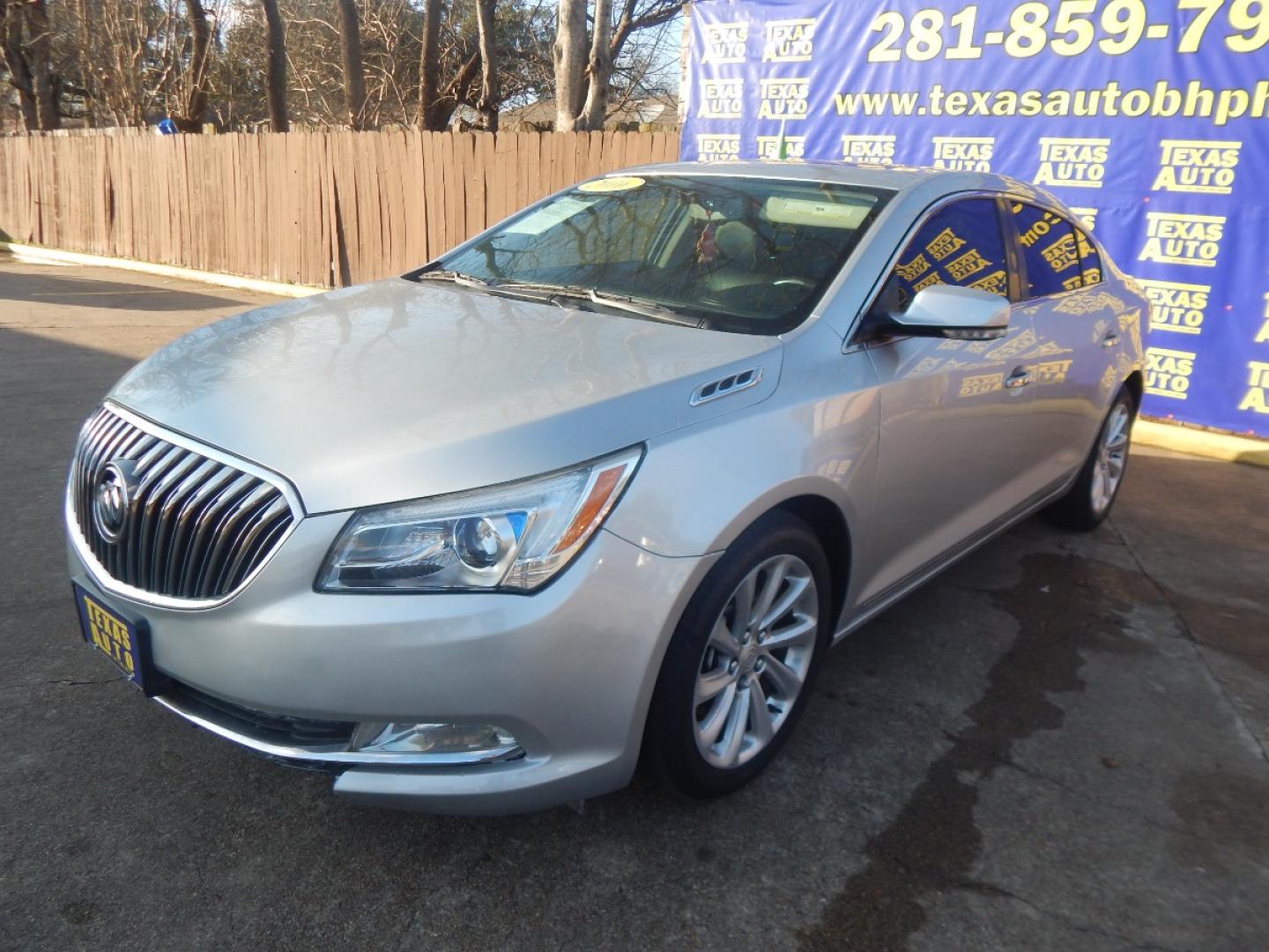 2016 SILVER BUICK LACROSSE Leather Package (1G4GB5G31GF) with an 3.6L V6 DOHC 24V FFV engine, 6-SPEED AUTOMATIC transmission, located at 16710 Clay Rd., Houston, TX, 77084, (281) 859-7900, 0.000000, 0.000000 - Low Donw. Low Payments. - Photo#2