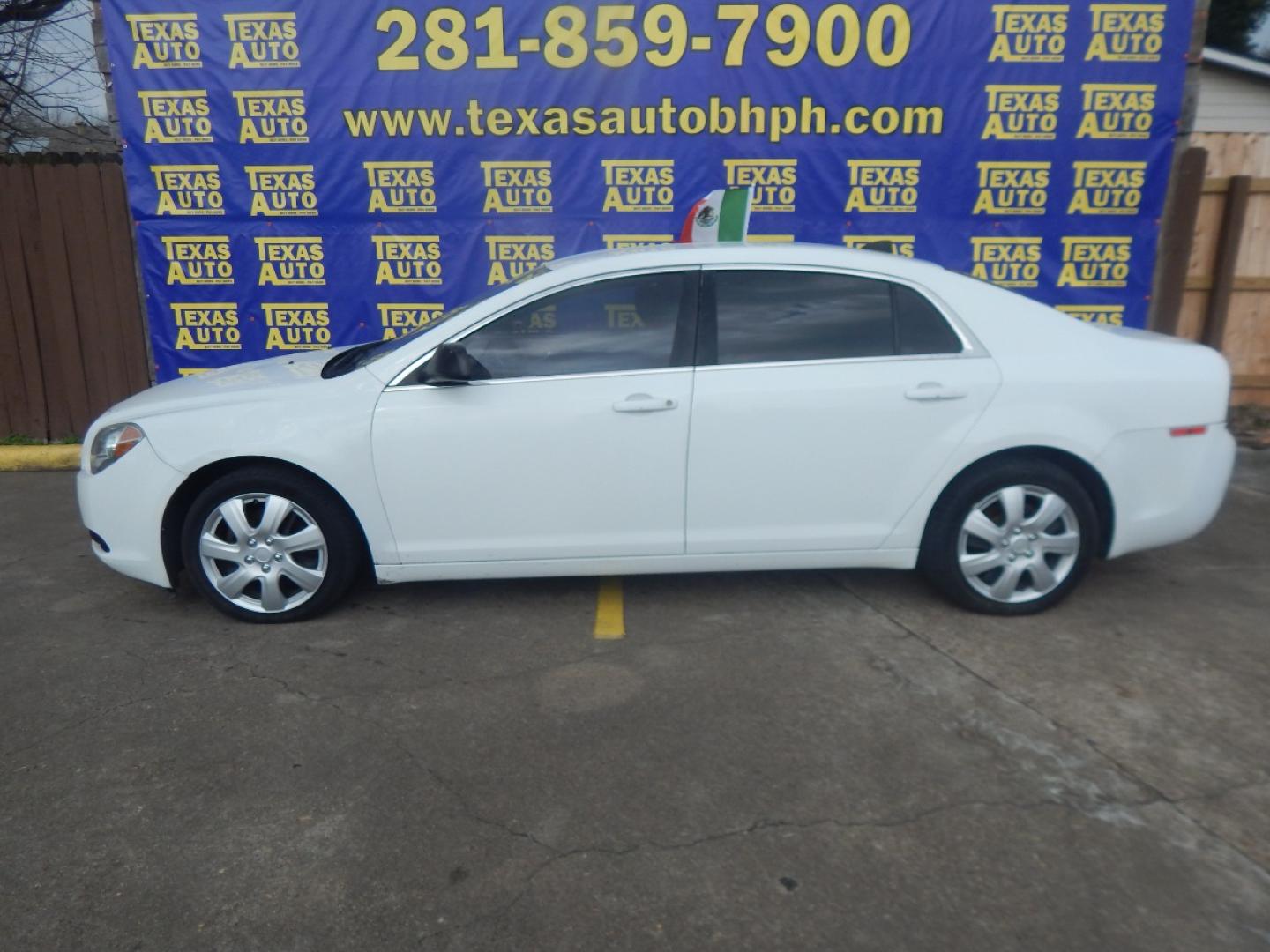 2012 WHITE CHEVROLET MALIBU Fleet (1G1ZA5EU4CF) with an 2.4L L4 DOHC 16V FFV engine, 6-SPEED AUTOMATIC transmission, located at 16710 Clay Rd., Houston, TX, 77084, (281) 859-7900, 0.000000, 0.000000 - Low Donw. Low Payments. - Photo#0