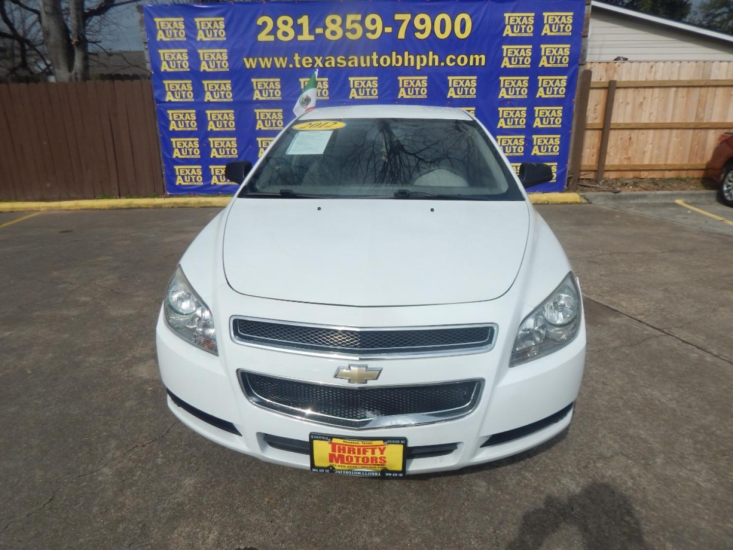 2012 WHITE CHEVROLET MALIBU Fleet (1G1ZA5EU4CF) with an 2.4L L4 DOHC 16V FFV engine, 6-SPEED AUTOMATIC transmission, located at 16710 Clay Rd., Houston, TX, 77084, (281) 859-7900, 0.000000, 0.000000 - Low Donw. Low Payments. - Photo#1