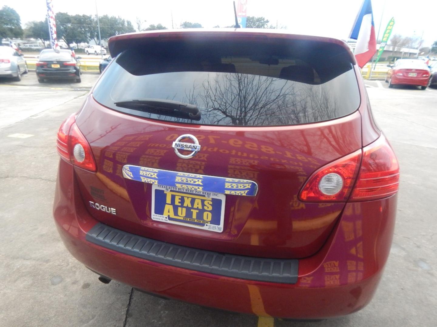 2013 RED NISSAN ROGUE S 2WD (JN8AS5MT2DW) with an 2.5L L4 DOHC 16V engine, CVT transmission, located at 16710 Clay Rd., Houston, TX, 77084, (281) 859-7900, 0.000000, 0.000000 - Low Donw. Low Payments. - Photo#5