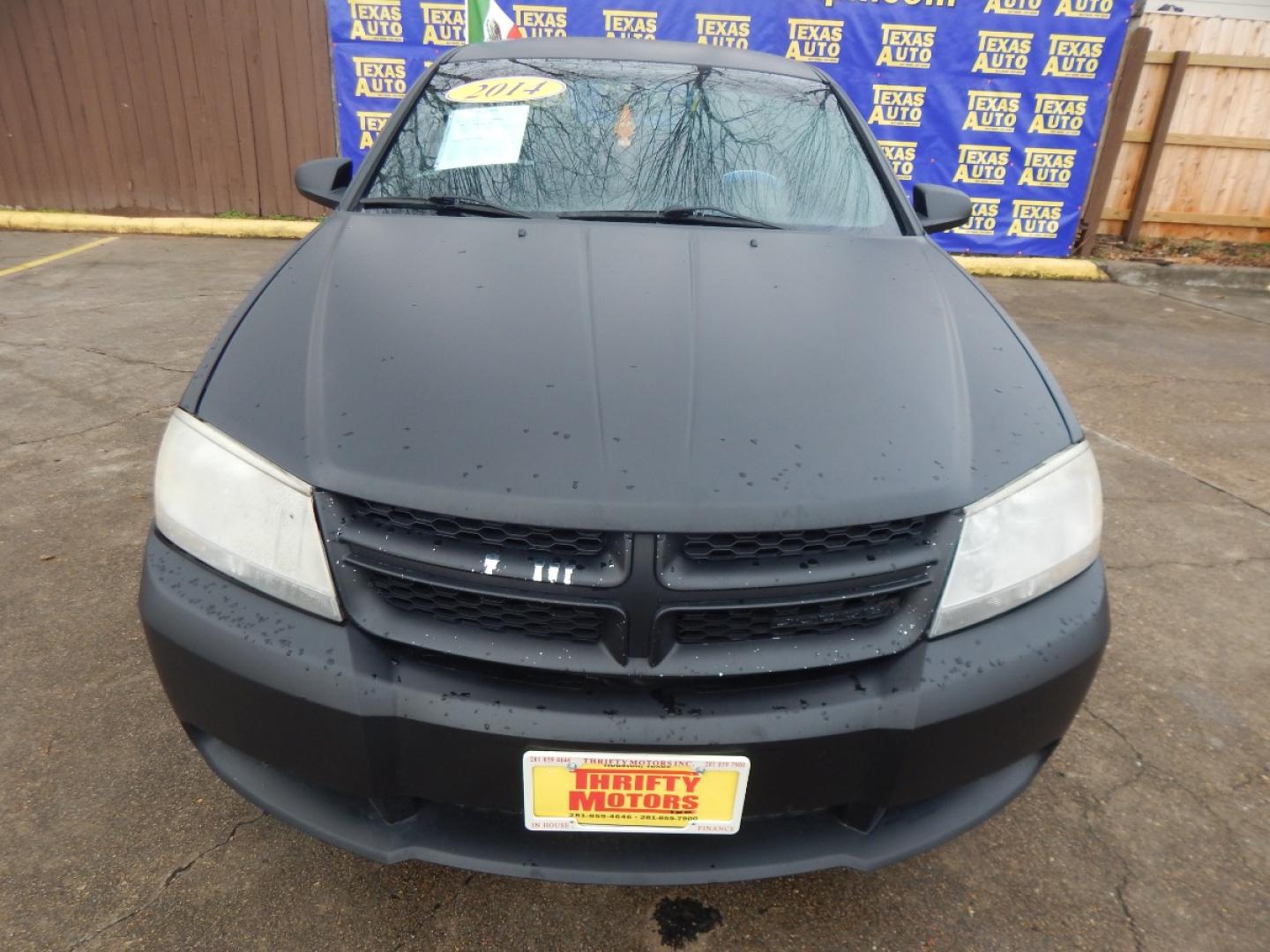 2014 BLACK DODGE AVENGER SE (1C3CDZAB9EN) with an 2.4L L4 DOHC 16V engine, 4-SPEED AUTOMATIC transmission, located at 16710 Clay Rd., Houston, TX, 77084, (281) 859-7900, 0.000000, 0.000000 - Low Donw. Low Payments. - Photo#1