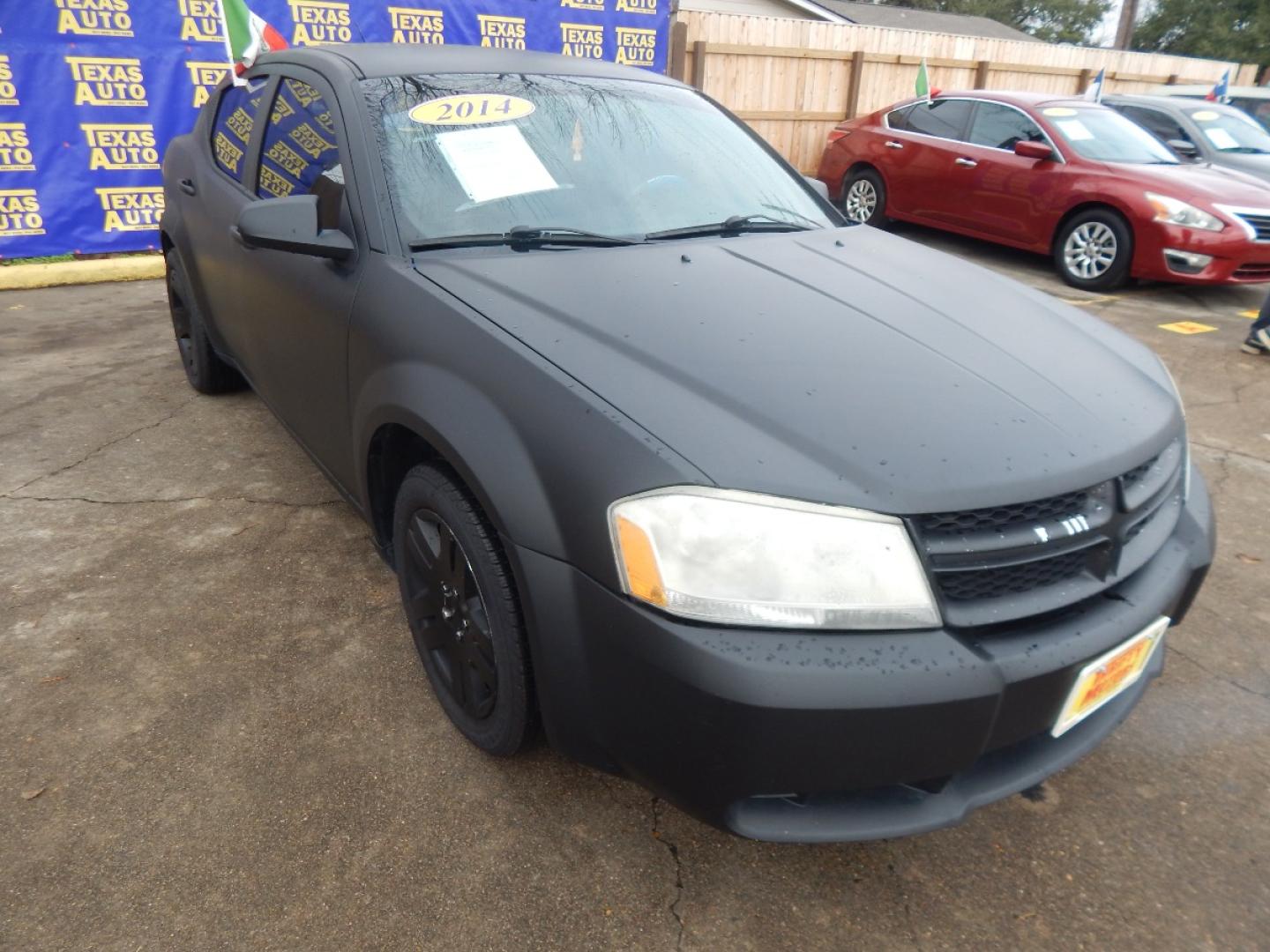 2014 BLACK DODGE AVENGER SE (1C3CDZAB9EN) with an 2.4L L4 DOHC 16V engine, 4-SPEED AUTOMATIC transmission, located at 16710 Clay Rd., Houston, TX, 77084, (281) 859-7900, 0.000000, 0.000000 - Low Donw. Low Payments. - Photo#3