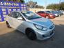 2014 SILVER HYUNDAI ACCENT GLS 4-Door (KMHCT4AE9EU) with an 1.6L L4 DOHC 16V engine, 4-SPEED AUTOMATIC OR 5-SPEED MANUAL transmission, located at 16710 Clay Rd., Houston, TX, 77084, (281) 859-7900, 0.000000, 0.000000 - Low Donw. Low Payments. - Photo#3