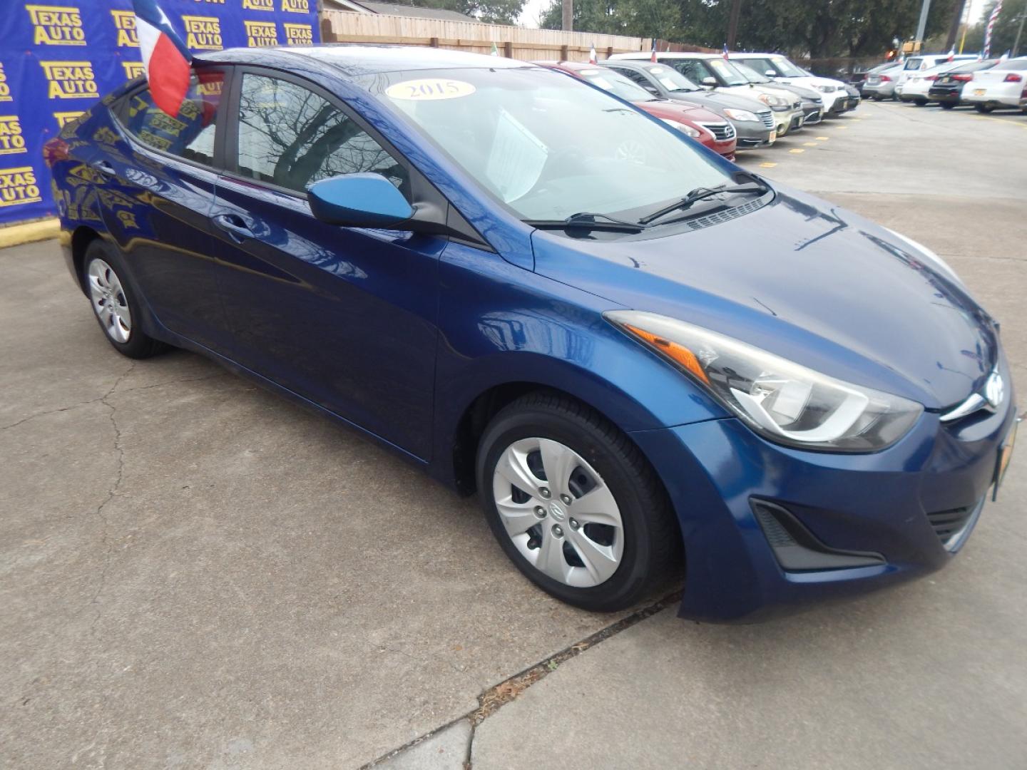 2016 BLUE HYUNDAI ELANTRA Limited (5NPDH4AE8GH) with an 1.8L L4 DOHC 16V engine, 6-SPEED AUTOMATIC transmission, located at 16710 Clay Rd., Houston, TX, 77084, (281) 859-7900, 0.000000, 0.000000 - Low Donw. Low Payments. - Photo#3