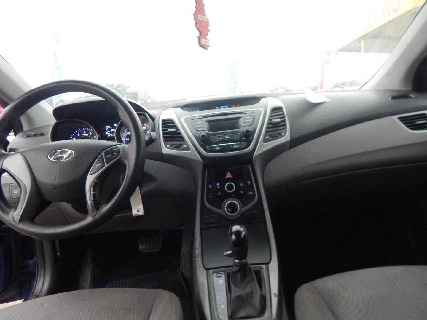 2016 BLUE HYUNDAI ELANTRA Limited (5NPDH4AE8GH) with an 1.8L L4 DOHC 16V engine, 6-SPEED AUTOMATIC transmission, located at 16710 Clay Rd., Houston, TX, 77084, (281) 859-7900, 0.000000, 0.000000 - Low Donw. Low Payments. - Photo#8