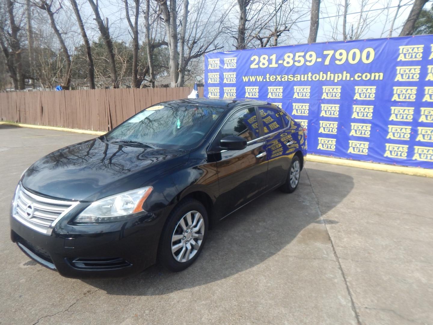 2013 BLACK NISSAN SENTRA S 6MT (3N1AB7AP3DL) with an 1.8L L4 SFI DOHC 16V engine, 6-SPEED MANUAL transmission, located at 16710 Clay Rd., Houston, TX, 77084, (281) 859-7900, 0.000000, 0.000000 - Low Donw. Low Payments. - Photo#2